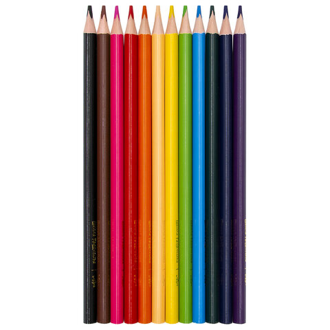Карандаши цветные ЛУЧ "Школа Творчества", 12 цветов, трёхгранные, натуральное дерево, 30С 1806-08 - фото 4