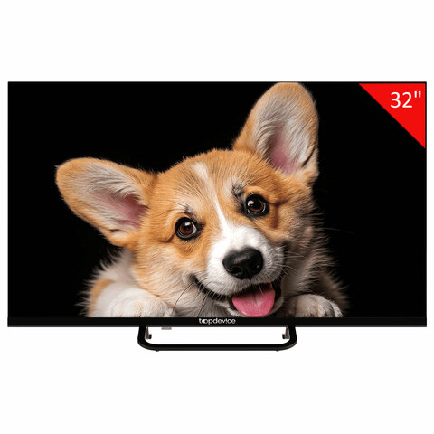 Телевизор TOPDEVICE TDTV32CS03H_BK, 32'' (80 см), 1366x768, HD, 16:9, SmartTV, Wi-Fi, Bluetooth, черный - фото 1