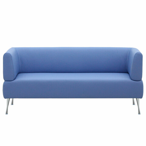 Диван мягкий трехместный "Норд", "V-700", 1560х720х730 мм, c подлокотниками, экокожа, голубой - фото 2