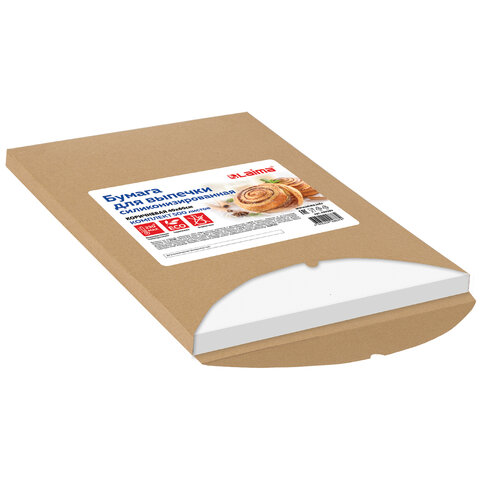 Бумага для выпечки силиконизированная в листах 40 см x 60 см КОМПЛЕКТ 500 штук, цвет коричневый, LAIMA, CH, 609590 - фото 3