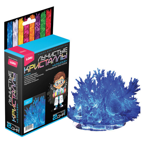 Набор для изготовления лучистых кристаллов "Синий кристалл", реагент, краситель, основа, LORI, Лк-002 - фото 1