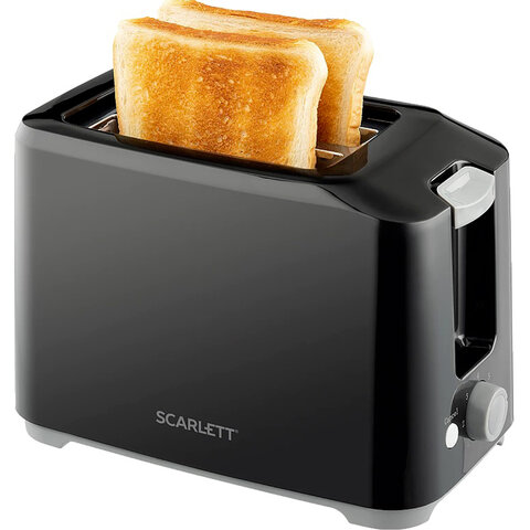 Тостер SCARLETT SC-TM11020, 700 Вт, 2 тоста, 7 режимов, механическое управление, пластик, черный - фото 1