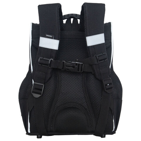 Ранец GRIZZLY анатомическая спинка, с мешком для обуви, для девочек, STARS, 33х25х13 см, RAm-484-7/1 - фото 3