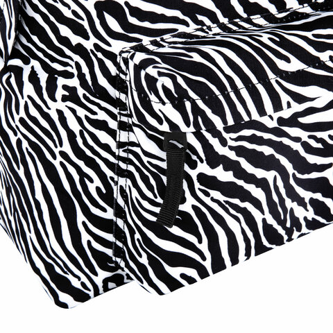 Рюкзак BRAUBERG СИТИ-ФОРМАТ универсальный, "Zebra", белый/черный, 41х32х14 см, 271680 - фото 6
