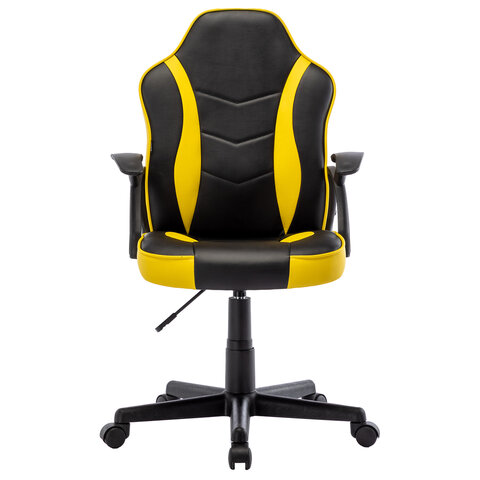 Кресло компьютерное BRABIX "Shark GM-203", экокожа, черное/желтое, 532514 - фото 5