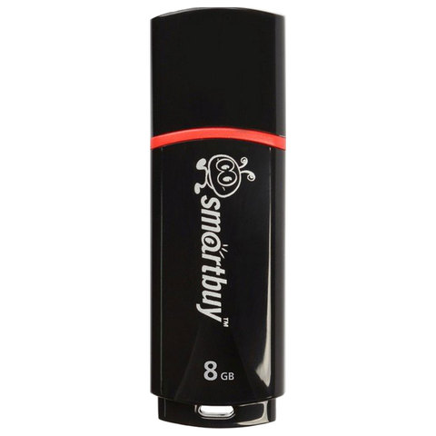 Флеш-память Smartbuy Crown, 8Gb, USB 2.0, чер, SB8GBCRW-K - фото 1
