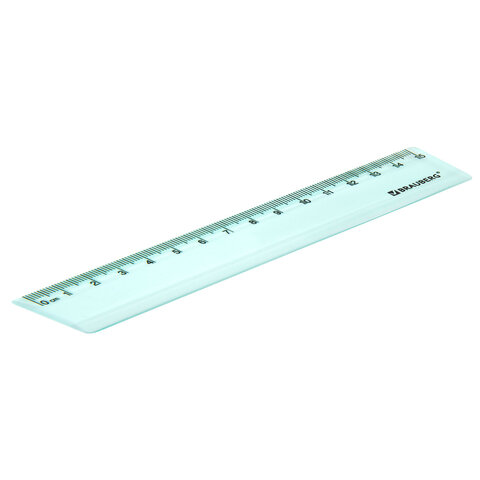 Линейка пластиковая 15 см BRAUBERG "PASTEL", тонированная, ассорти, 117012 - фото 6
