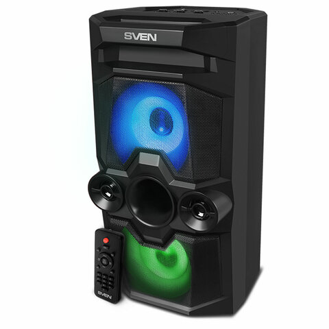 Колонка портативная SVEN PS-655, 50 Вт, TWS, Bluetooth, FM, USB, microSD, LED-дисплей, пульт, черная, SV-020163 - фото 2
