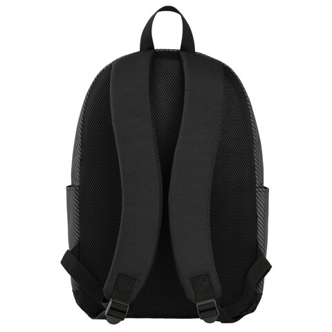 Рюкзак BRAUBERG ENERGETIC универсальный, эргономичный, "Recycle", черный\серый, 43х30х16 см, 270796 - фото 3