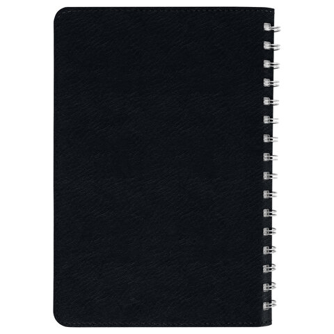 Бизнес-тетрадь на гребне А5 148x218 мм, BRAUBERG "Office PRO", под кожу, клетка, 80 л., чёрная, 111046 - фото 11