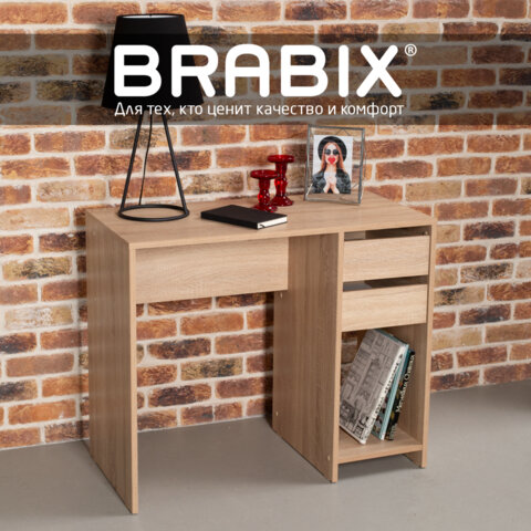 Стол письменный/компьютерный BRABIX "Scandi CD-017", 900х450х750 мм, 2 ящика, дуб сонома, 641895, ЦБ013706-2 - фото 26