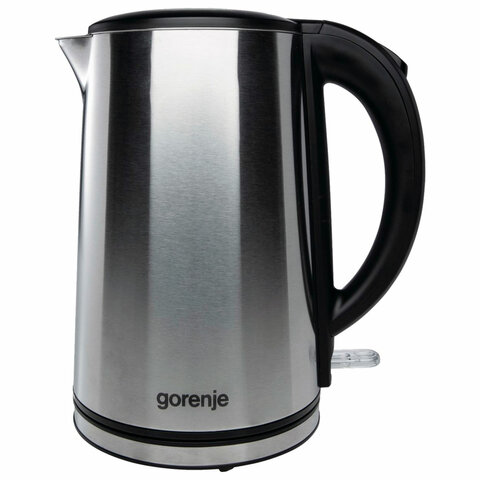 Чайник GORENJE K15DWS, 1,5 л, 2200 Вт, закрытый нагревательный элемент, металл, 740214 - фото 1