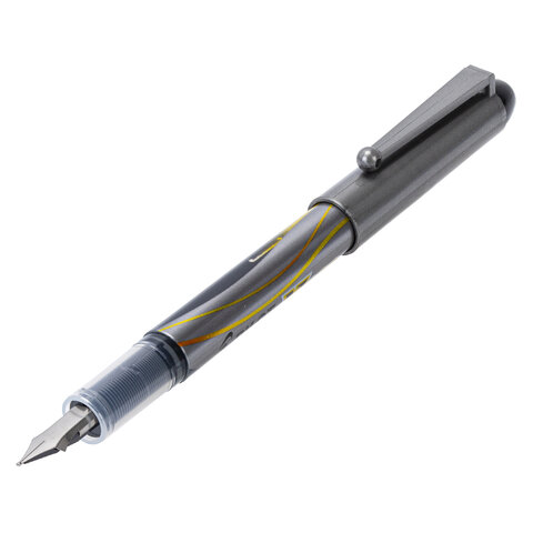 Ручка перьевая PILOT V-Pen, ЧЕРНАЯ, корпус серый, линия письма 0,58 мм, SVP-4M B - фото 5