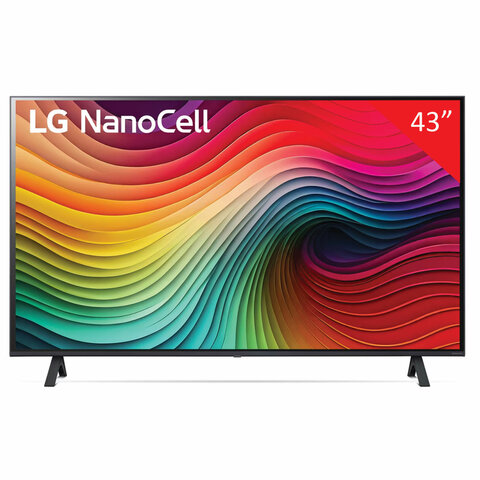 Телевизор LG 43NANO80T6A, 43" (108 см), NanoCell, 3840 x 2160, 4K, 16:9, SmartTV, Wi-Fi, черный - фото 1