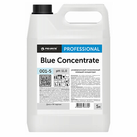 Средство моющее универсальное, 5 л, PRO-BRITE BLUE CONCENTRATE, низкопенное, концентрат, 001-5 - фото 1