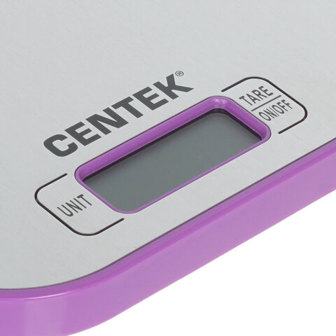 Весы кухонные CENTEK CT-2461, электронный дисплей, max вес 5 кг, тарокомпенсация, пластик/сталь - фото 4