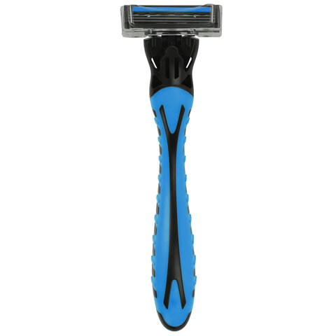 Бритвенный станок многоразовый мужской, 3 лезвия, 31 кассета, синий, X-ONE (ИКС-УАН), 700024 - фото 4