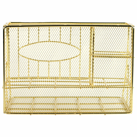 Органайзер для косметики и мелочей металлический 4 секции, MONTE VITA, 160х240х150 мм, золото, 272479 - фото 7