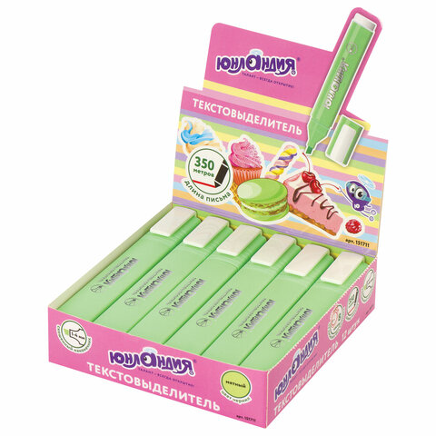 Текстовыделитель ЮНЛАНДИЯ "COLORSTAR PASTEL", МЯТА, линия 1-4 мм, 151711 - фото 8