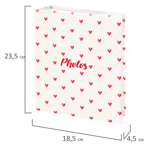 Фотоальбом BRAUBERG "Cute hearts" на 200 фото 10х15 см, твердая обложка, 391427 - фото 9