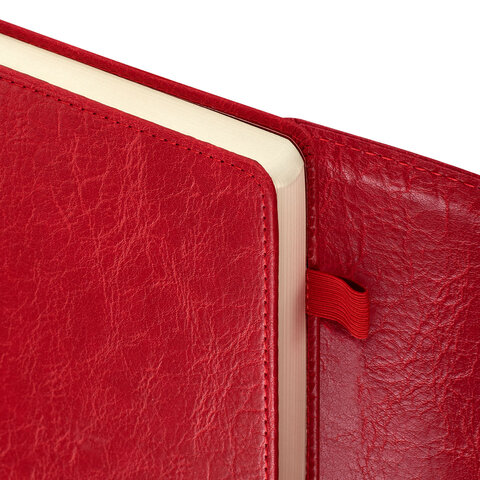 Ежедневник датированный 2026, А5, 145х213 мм, BRAUBERG "Jacket", под кожу, клапан, держатель, красный, 117401 - фото 4