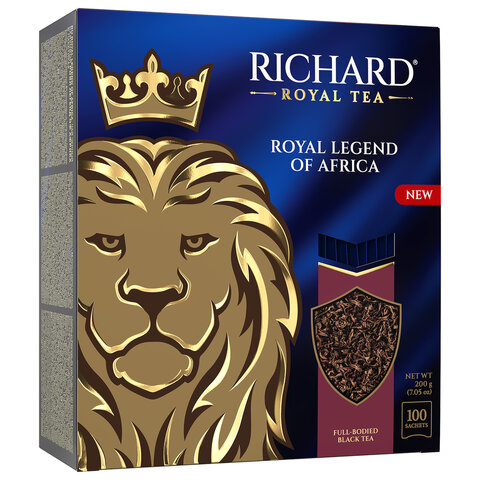 Чай RICHARD "Royal legend of Africa" черный, 100 пакетиков в конвертах по 2 г, 102735 - фото 7
