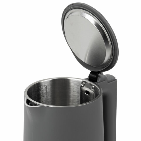 Чайник электрический с двойными стенками SONNEN KT-8719G, 1,5 л, 2200 Вт, графитовый, 454693 - фото 7