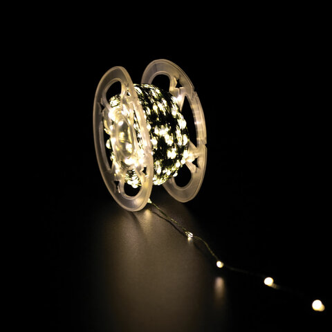 Электрогирлянда-нить уличная "Роса" IP44, 50 м, 500 LED, теплый белый, 220V, контроллер, ЗОЛОТАЯ СКАЗКА, 591362 - фото 2