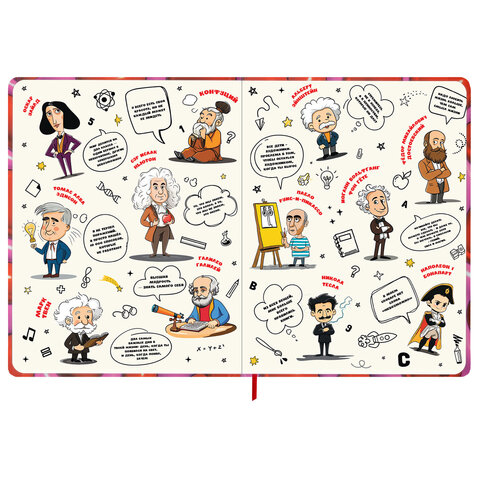 Дневник 1-11 класс 48 л., твердый, BRAUBERG, матовая ламинация, резинка, закладка-ляссе, с подсказом, "Сердечки", 107241 - фото 6