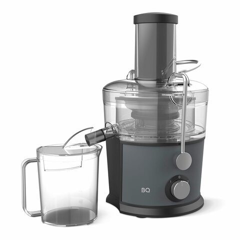 Соковыжималка BQ (БИ-КЬЮ) J1008, 1200 Вт, стакан 1,1 л, емкость жмыха 0,9 л, металл, серый, 86196937 - фото 1