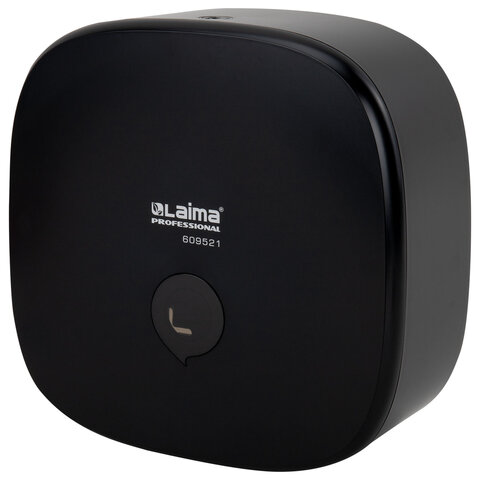 Диспенсер для туалетной бумаги LAIMA PROFESSIONAL PREMIUM BLACK (Система T2), малый, черный, ABS-пластик, 609521 - фото 1