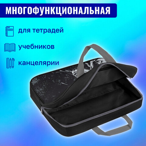 Папка на молнии с ручками BRAUBERG А4, 1 отделение, полиэстер, 80 мм, "Scary dino", 273308 - фото 13