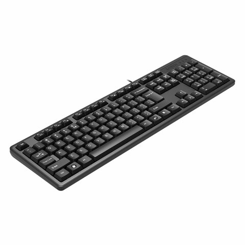 Клавиатура проводная A4TECH KK-3, USB, 104 кнопки, черная, 1530244 - фото 4