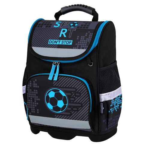 Ранец ЮНЛАНДИЯ WISE, 1 отделение, 3 кармана, устойчивое дно, "Sport game", 37x29х15 см, 272072 - фото 1