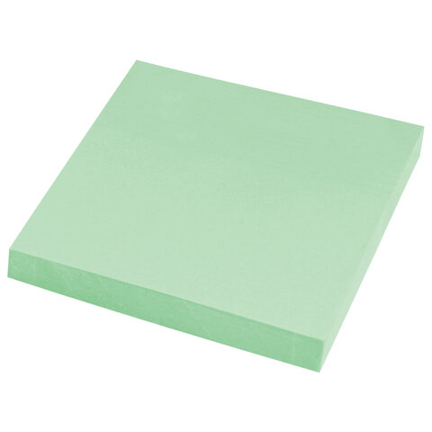 Блок самоклеящийся (стикеры) STAFF STANDARD, ПАСТЕЛЬНЫЙ 76х76 мм, зеленый, 100 листов, 116575 - фото 2