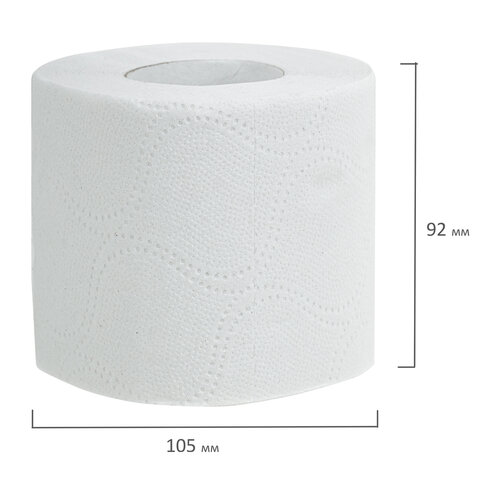 Бумага туалетная бытовая, спайка 24 шт., 2-х слойная (24х15 м), VEIRO Classic, белая, 5с224 - фото 2