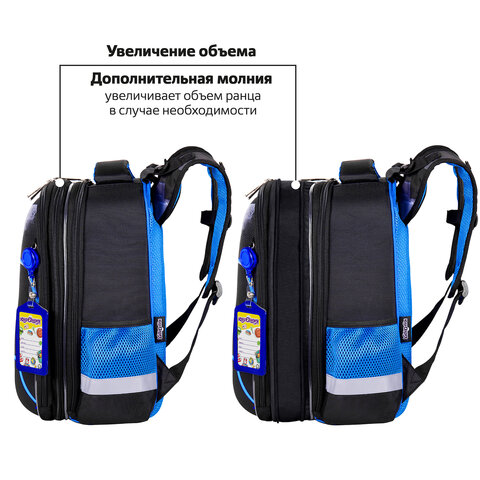 Ранец ЮНЛАНДИЯ EXTRA с дополнительным объемом, 2 отделения, "Soccer ball", 38х29х18 см, 270677 - фото 22