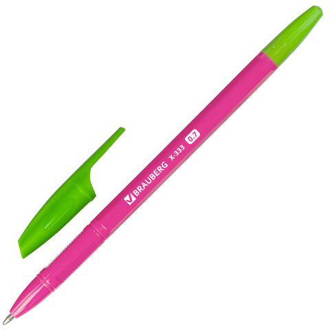 Ручки шариковые BRAUBERG "X-333 NEON MIX", НАБОР 8 ШТУК, СИНИЕ, узел 0,7 мм, линия 0,35 мм, 144536 - фото 5