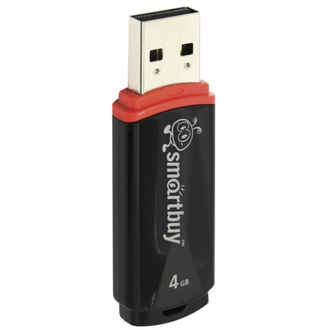 Флеш-диск 4 GB, SMARTBUY Crown, USB 2.0, черный, SB4GBCRW-K - фото 2