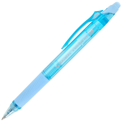 Ручки гелевые стираемые автоматические BRAUBERG "X-ERASE RT PASTEL COLOR", СИНИЕ, НАБОР 4 ШТ., пишущий узел 0,7 мм, линия 0,5 мм, 144426 - фото 6