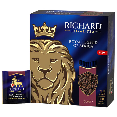 Чай RICHARD "Royal legend of Africa" черный, 100 пакетиков в конвертах по 2 г, 102735 - фото 9