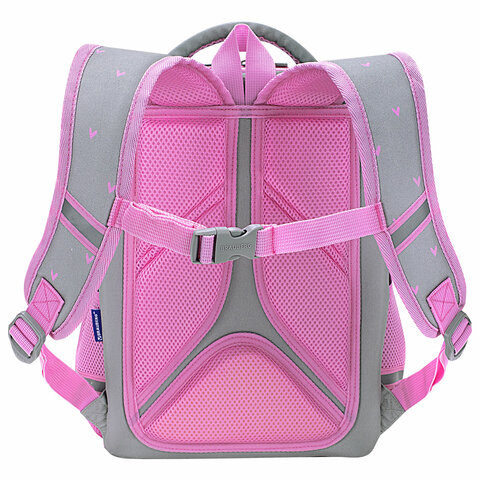 Ранец BRAUBERG LIGHT, 1 отделение, с брелоком, "Cat patches", плюшевые нашивки, 36х26х13 см, 272030 - фото 4