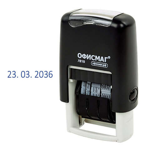 Датер-мини ОФИСМАГ, месяц цифрами, оттиск 22х4 мм, "Printer 7810 BANK", 271926 - фото 1
