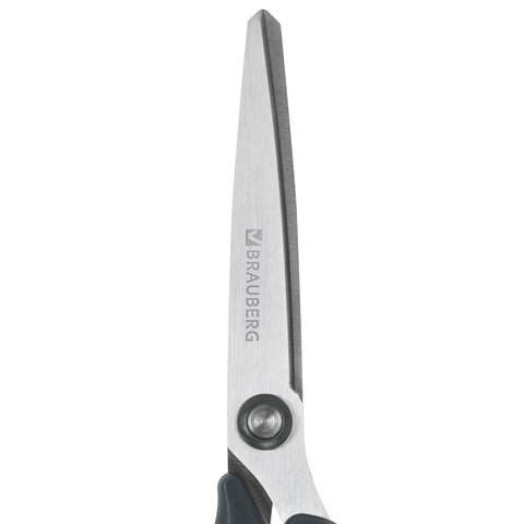 Ножницы BRAUBERG "BOMB", 170 мм, графитовый цвет, 2-сторонняя заточка, эргономичные, 238857 - фото 5