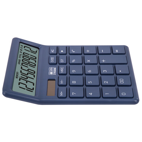 Калькулятор настольный BRAUBERG CH-12-BU (153х103 мм), 12 разрядов, двойное питание, синий, 272959 - фото 5