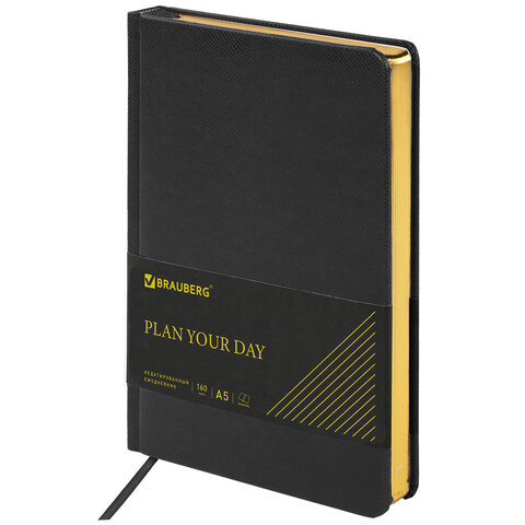 Ручка шариковая PARKER "Jotter Plastic CT", корпус черный, ежедневник А5 черный, золотой срез, пакет, 880894 - фото 7