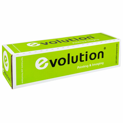 Бумага широкоформатная 620 мм х 175 м х втулка 76 мм, 75 г/м2, CIE 166-172%, EVOLUTION EXTRA, 2104121 - фото 1