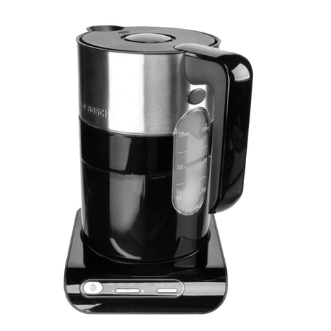 Чайник BOSCH TWK8613P, 1,5 л, 2400 Вт, закрытый нагревательный элемент, нержавеющая сталь, черный - фото 2