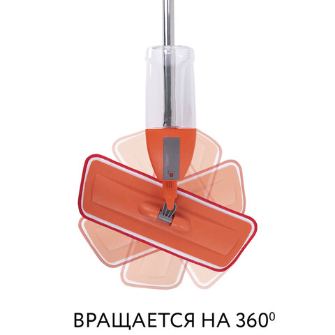 Швабра с распылителем воды плоская для мытья полов и уборки "Spray Mop", LAIMA, 607981 - фото 6
