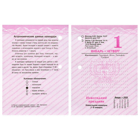 Календарь настольный перекидной на 2026 г., 160 л., блок офсет, цветной, 2 краски, STAFF, "ПРИРОДА", 117433 - фото 5